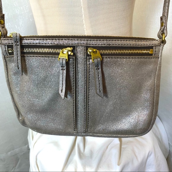 FOSSIL Metallic Suede Crossbody Bag - Picture 3 of 6